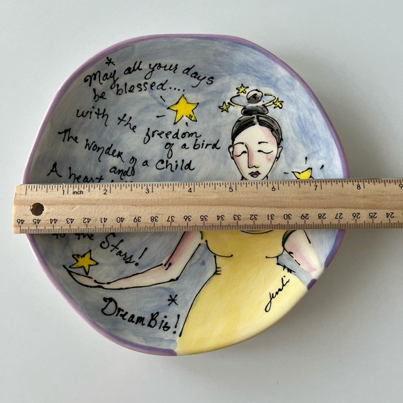 Dream Big Ceramic Decorative Plate by Julia Junkin - Picture 6 of 7